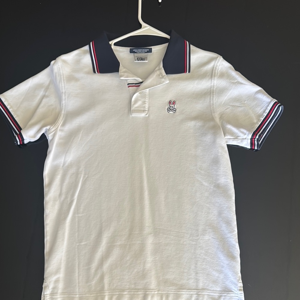 White Polo Shirt with Embroidered Logo